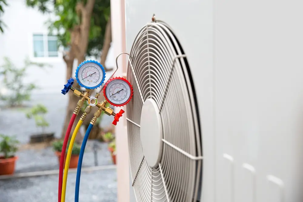 a repair on a heat pump